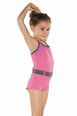 Kostium kąpielowy dla dziewczynek SHEPA 071 różowo-siwy