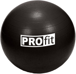 Piłka gimnastyczna profit 45cm czarna z pompką