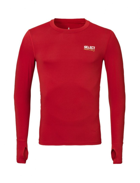 Koszulka termoaktywna z długim rękawem SELECT 6902 czerwona z otworem na kciuk