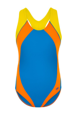 Kostium kąpielowy dla dziewczynek SHEPA 010 niebiesko-pomarańczowy
