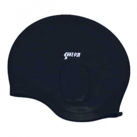 Czepek kąpielowy z uchem SHEPA czarny