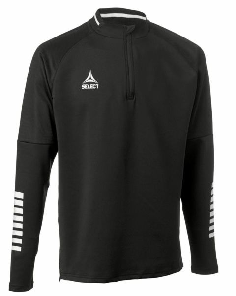 Bluza piłkarska treningowa rozpinana 1/2 SELECT Monaco v 24 czarna