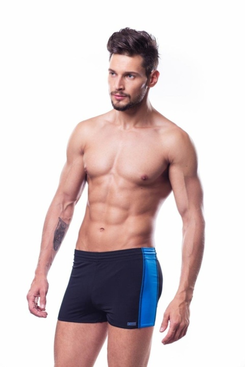 Kąpielówki basenowe dla mężczyzn SHEPA 015 czarno-niebieskie