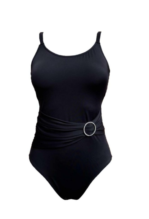 Kostium kąpielowy 093 B1 czarny damski miska