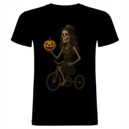 Koszulka kościotrup kobieta z dynią L