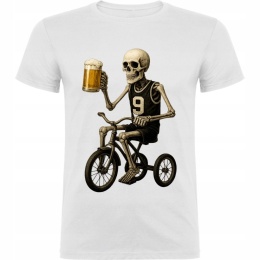 Koszulka kościotrup na rowerku z lodem L