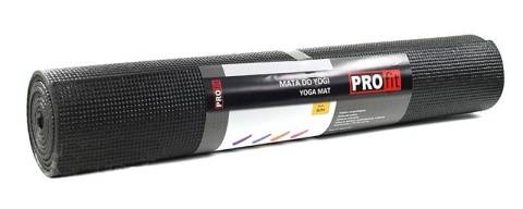 Mata do yogi profit slim 173x61x05cm czarna DK2203