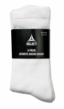 Skarpety piłkarskie treningowe SELECT białe krótkie 3-pack