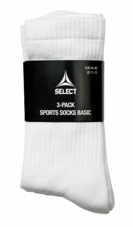 Skarpety piłkarskie treningowe SELECT białe krótkie 3-pack