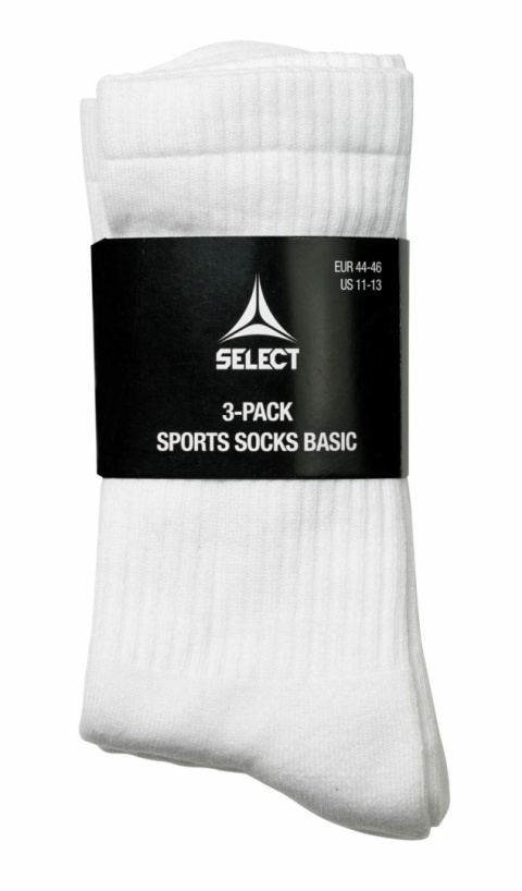 Skarpety piłkarskie treningowe SELECT białe krótkie 3-pack