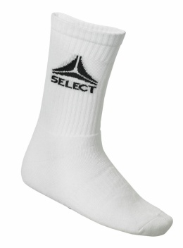 Skarpety piłkarskie treningowe SELECT białe krótkie 3-pack