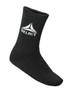 Skarpety piłkarskie treningowe SELECT czarne krótkie 3-pack