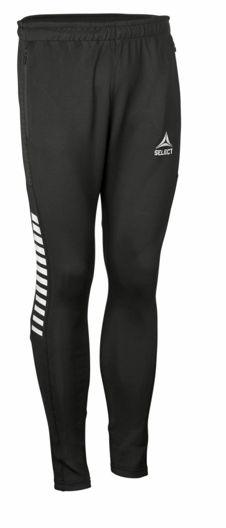 Spodnie piłkarskie treningowe SELECT Monaco Slim czarne