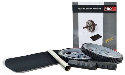 Wałek podwójny profit z matą szaro/czarn