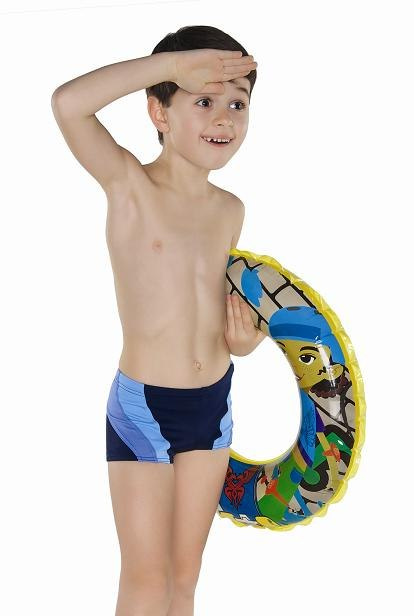 Kąpielówki basenowe dla chłopca SHEPA 034 granatowo-błękitne